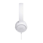 JBL Tune 500 Wired On Ear Headphones With Mic - White - White