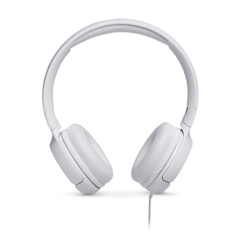JBL Tune 500 Wired On Ear Headphones With Mic - White - White