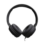 JBL Tune 520C Hi-Res Wired On Ear Headphones - Black - Black