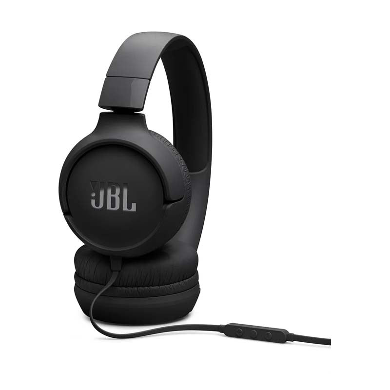 JBL Tune 520C Hi-Res Wired On Ear Headphones - Black - Black
