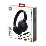 JBL Tune 520C Hi-Res Wired On Ear Headphones - Black - Black