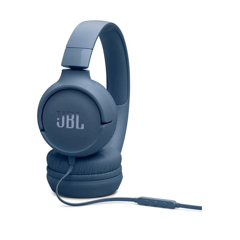 JBL Tune 520C Hi-Res Wired On Ear Headphones - Blue - Blue