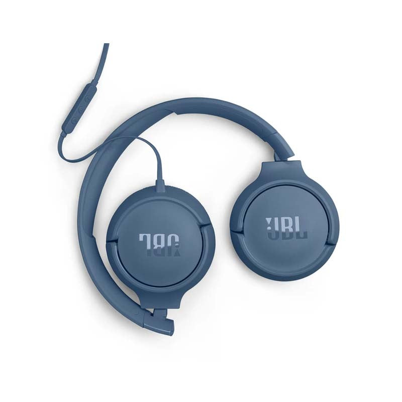 JBL Tune 520C Hi-Res Wired On Ear Headphones - Blue - Blue