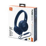 JBL Tune 520C Hi-Res Wired On Ear Headphones - Blue - Blue
