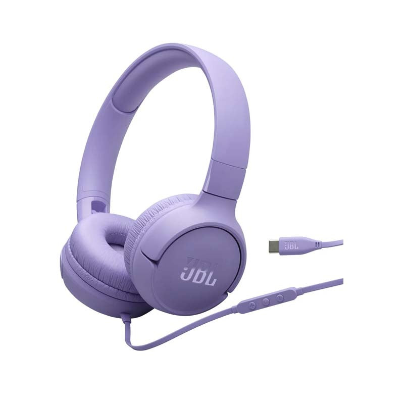 JBL Tune 520C Hi-Res Wired On Ear Headphones - Purple - Purple