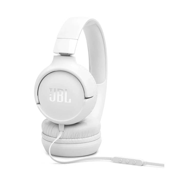 JBL Tune 520C Hi-Res Wired On Ear Headphones - White - White