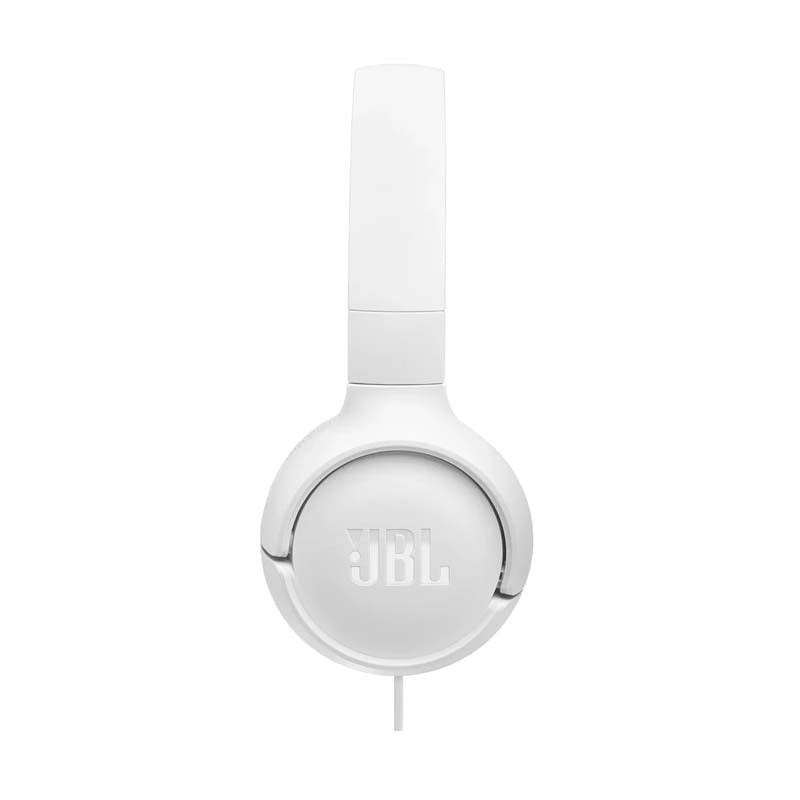 JBL Tune 520C Hi-Res Wired On Ear Headphones - White - White