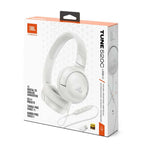 JBL Tune 520C Hi-Res Wired On Ear Headphones - White - White