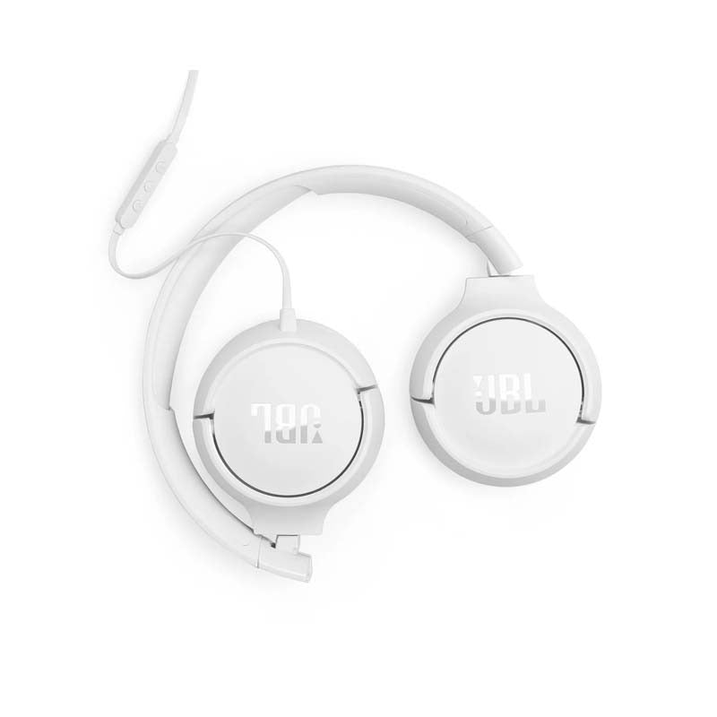 JBL Tune 520C Hi-Res Wired On Ear Headphones - White - White