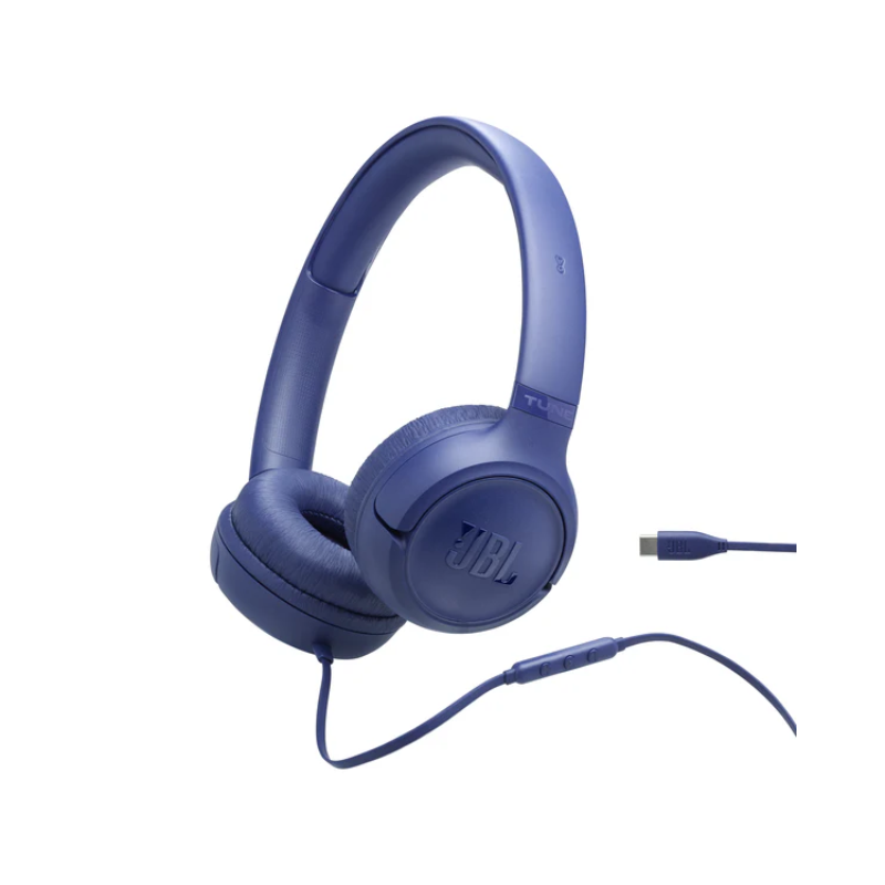 JBL Tune 530C Hi - Res Wired On Ear Headphone - Blue - Blue