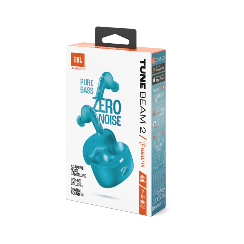 JBL Tune Beam 2 NC TWS In Ear Headphone - Turquoise - Turquoise