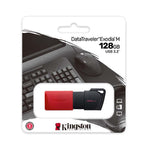 Kingston 128GB USB3.2 Gen1 Datatraveler Exodia M - Black / Red - Black / Red