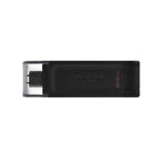 Kingston 64GB USB C 3.2 Gen 1 DataTraveler 70 - Black - Black
