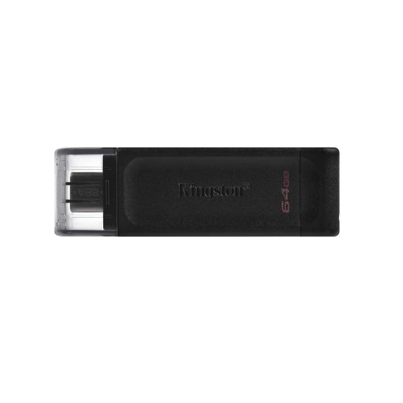 Kingston 64GB USB C 3.2 Gen 1 DataTraveler 70 - Black - Black