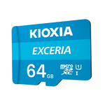 Kioxia 64GB Micro SDHC- UHS-1 Read 100MBs CL10 - White