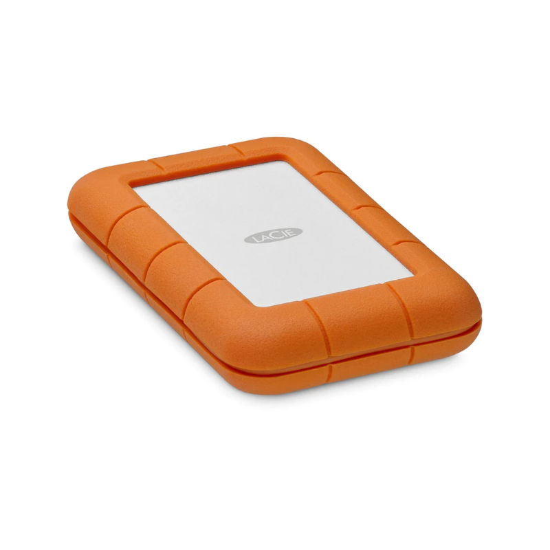 LaCie Rugged USB-C 5TB External Hard Drive - Orange - Orange
