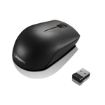 Lenovo 300 Compact Wireless Optical Mouse - Black - Black - Mouse