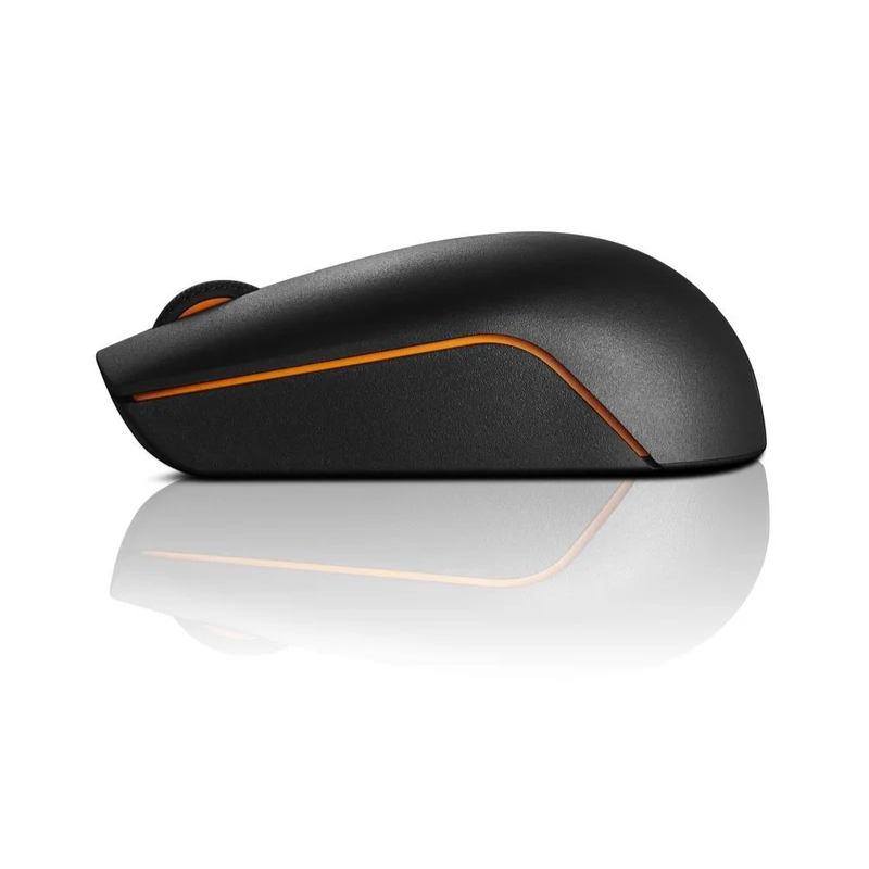 Lenovo 300 Compact Wireless Optical Mouse - Black - Black - Mouse