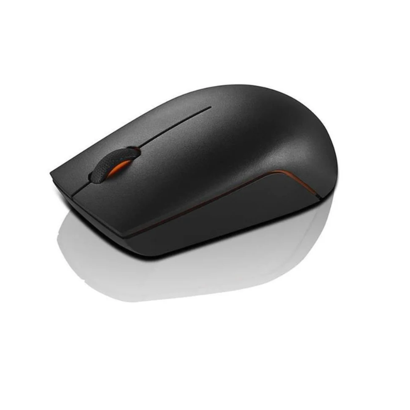 Lenovo 300 Compact Wireless Optical Mouse - Black - Black - Mouse
