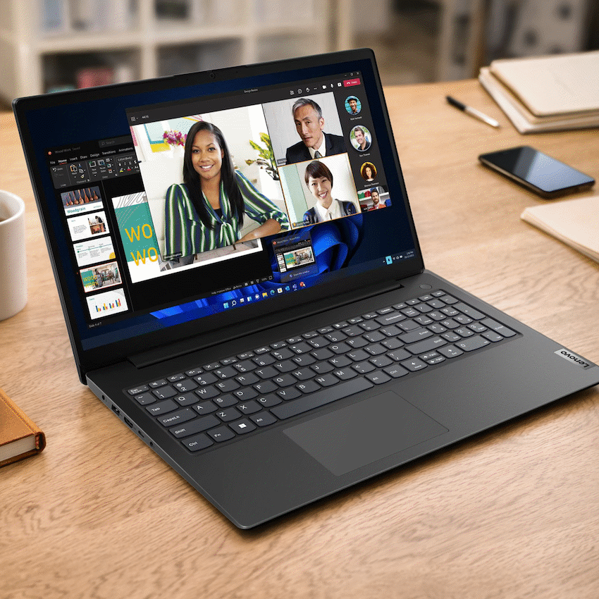 Lenovo V15 G4 AMN 15.6-inch FHD AMD Ryzen 3 7320U 8GB RAM 256GB SSD Win 11 Home Laptop - Black