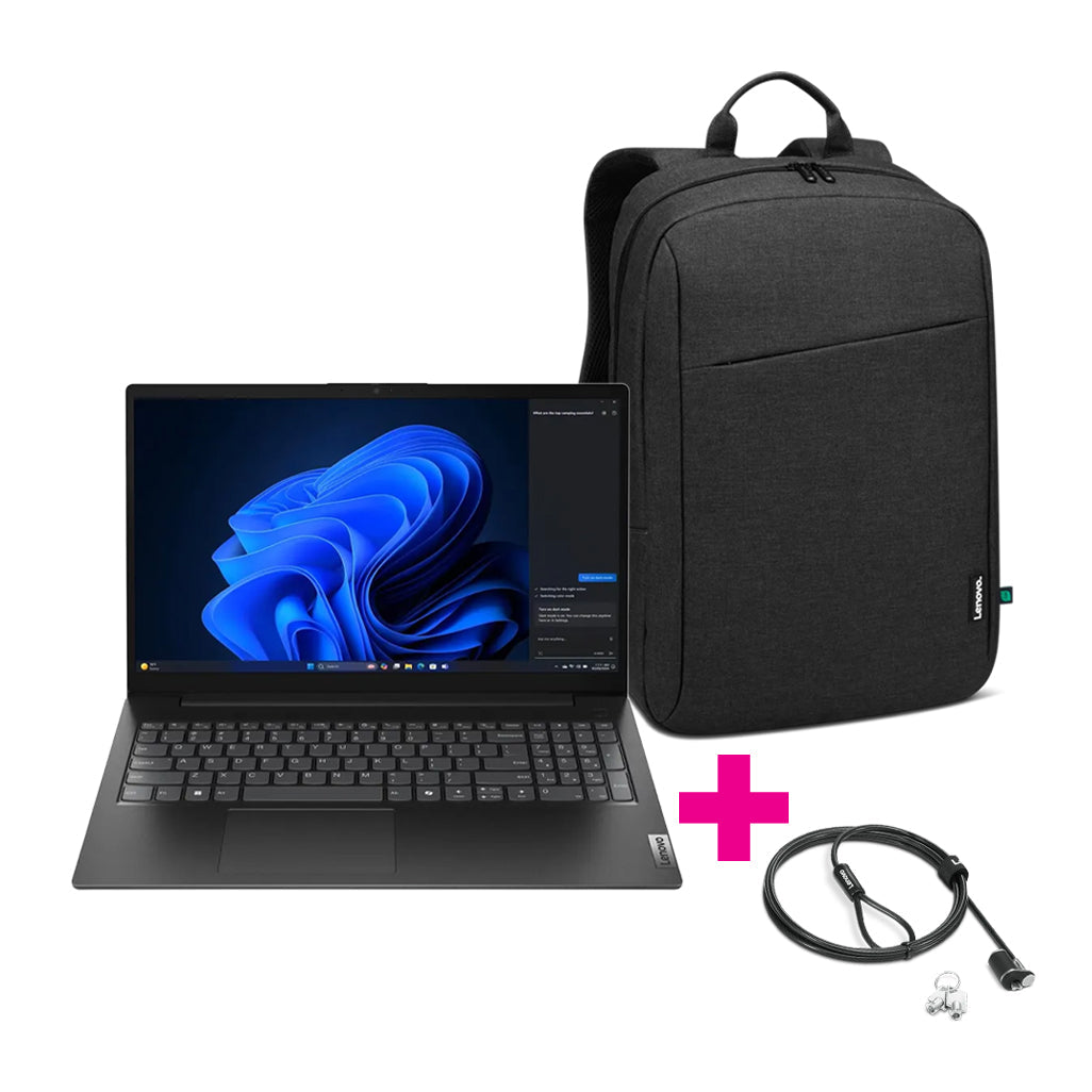 Lenovo V15 G5 IRL 15.6-inch FHD Laptop Intel Core i3-1315U 256GB SSD 8GB RAM Windows 11 Pro - Black
