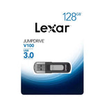 Lexar 128GB Jump Drive V100 USB 3.0 Flash Drive - White