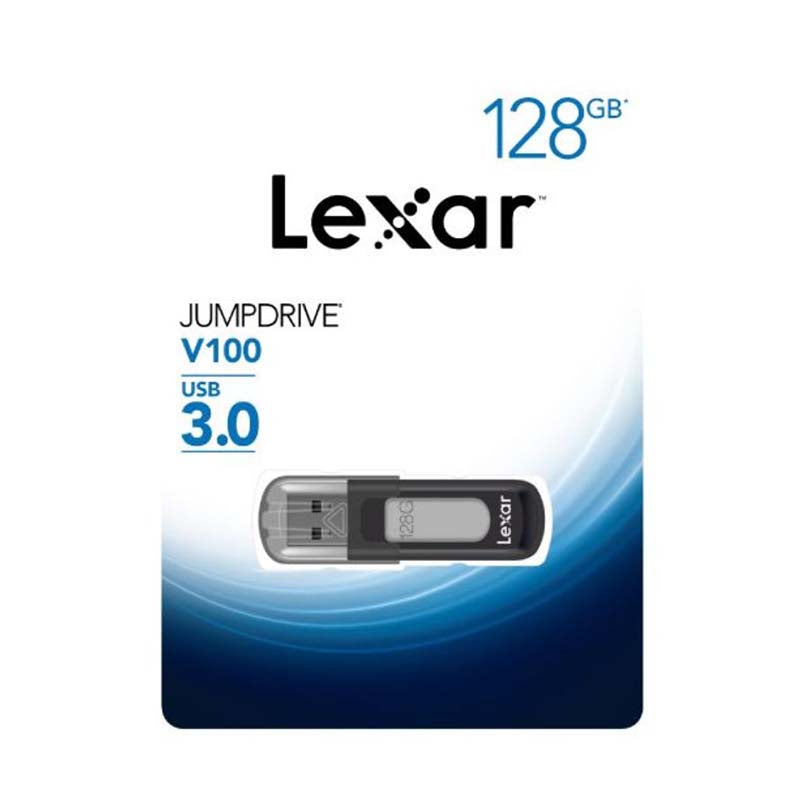 Lexar 128GB Jump Drive V100 USB 3.0 Flash Drive - White