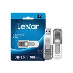 Lexar 32GB Jump Drive V100 USB 3.0 Flash Drive - White