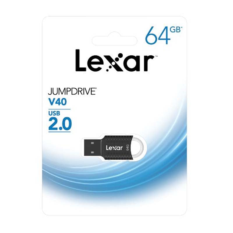 Lexar Jump Drive V40 64GB USB Flash Drive - Black