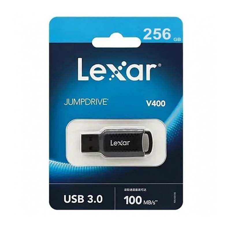 Lexar Jump Drive V400 USB 3.0 256GB Flash Drive - Black