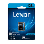 Lexar SD Professional 128GB 800x SDXC Memory Card - Blue