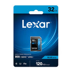Lexar SD Professional 32GB 800x SDXC Memory Card - Blue