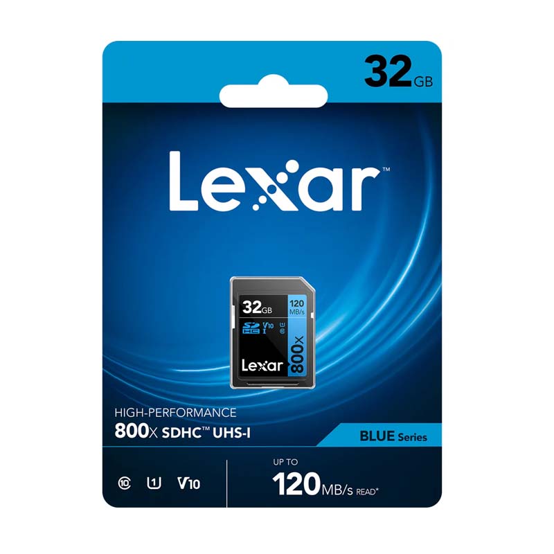 Lexar SD Professional 32GB 800x SDXC Memory Card - Blue