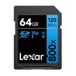 Lexar SD Professional 64GB 800x SDXC Memory Card - Blue