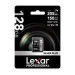 Lexar SD Professional Silver Plus 128GB SDXC UHS-I Memory Card - Silver