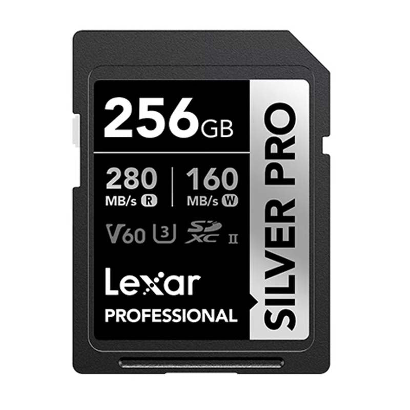 Lexar SD Professional Silver Pro 256GB SDXC UHS-II Memory Card - Silver