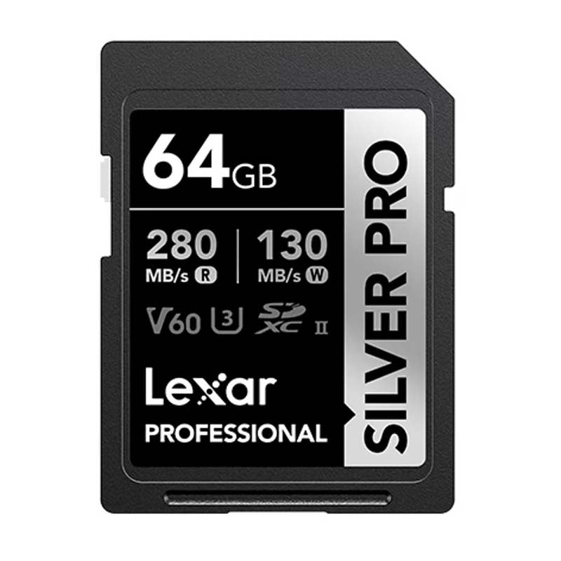 Lexar SD Professional Silver Pro 64GB SDXC UHS-II Memory Card - Silver