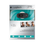 Logitech C270 HD 720P Webcam - Black - Black