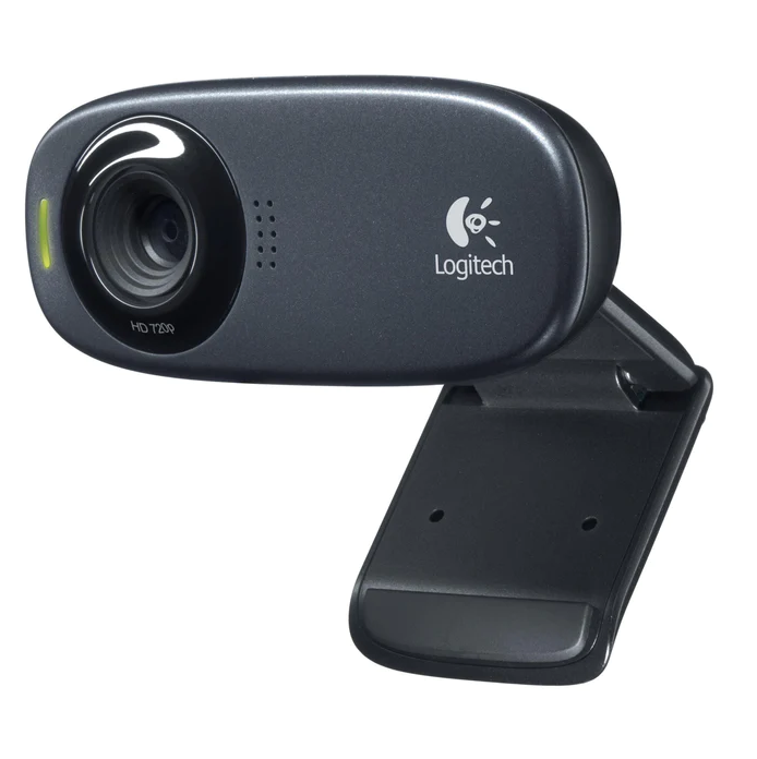 Logitech C310 Widescreen HD 720P Video Call Webcam - Black - Black