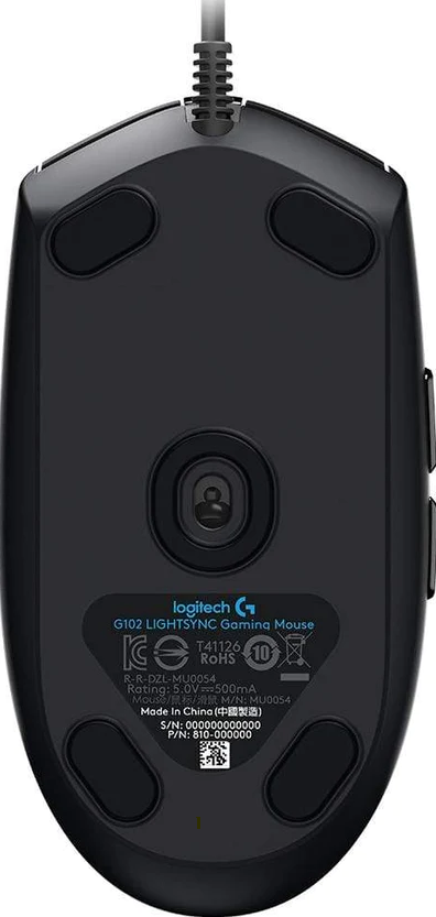 Logitech G102 Lightsync Gaming Mouse - Black - Black