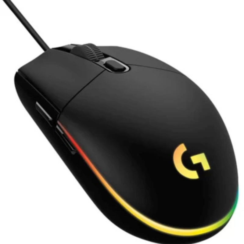 Logitech G203 Lightsync Wired Gaming Mouse - Black - Black