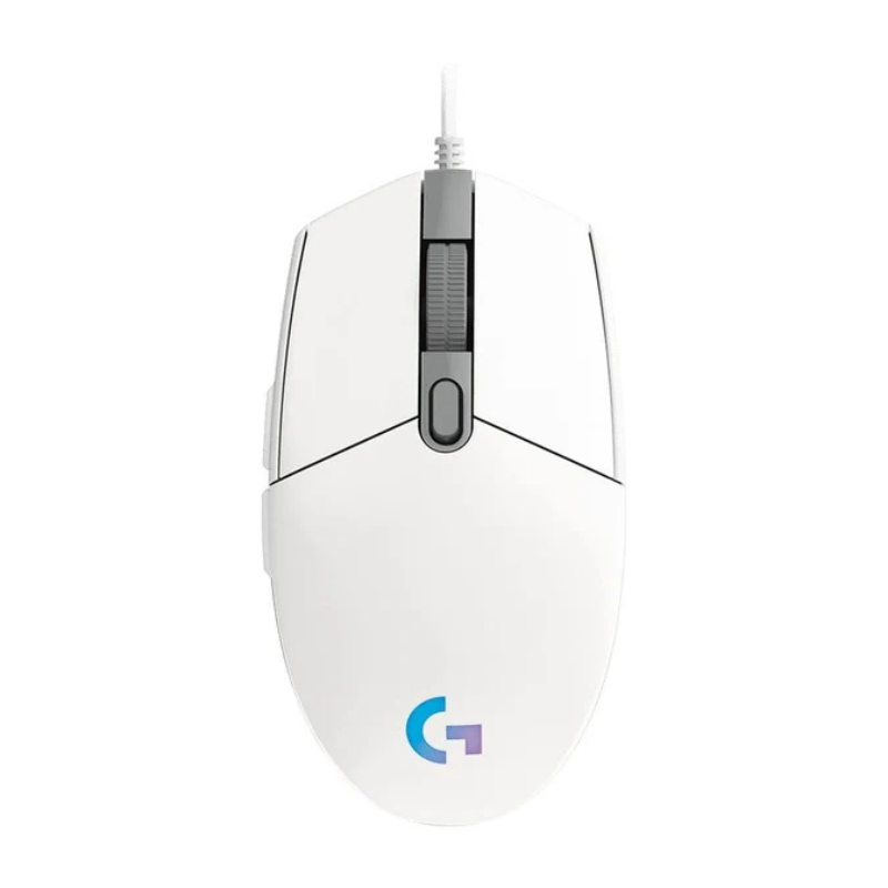 Logitech G203 Lightsync Wired Gaming Mouse - White - White
