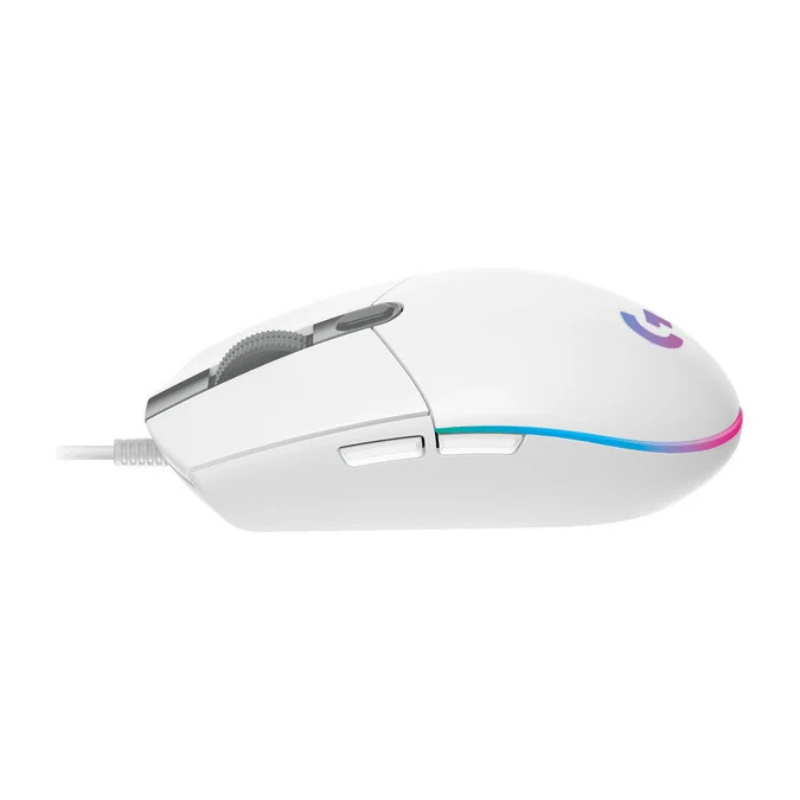 Logitech G203 Lightsync Wired Gaming Mouse - White - White