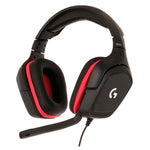 Logitech G332 Wired Gaming Headset - Leatherette - Red