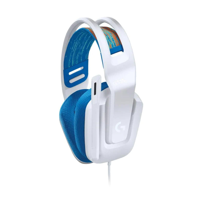 Logitech G335 Wired Gaming Headset With 3.5mm Audio Jack - White/ Blue - White