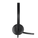 Logitech H340 USB Computer Headset - Black - Black