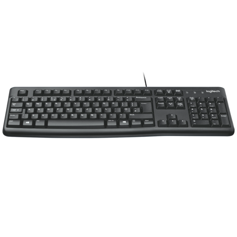 Logitech K120 USB Corded Keyboard - Black