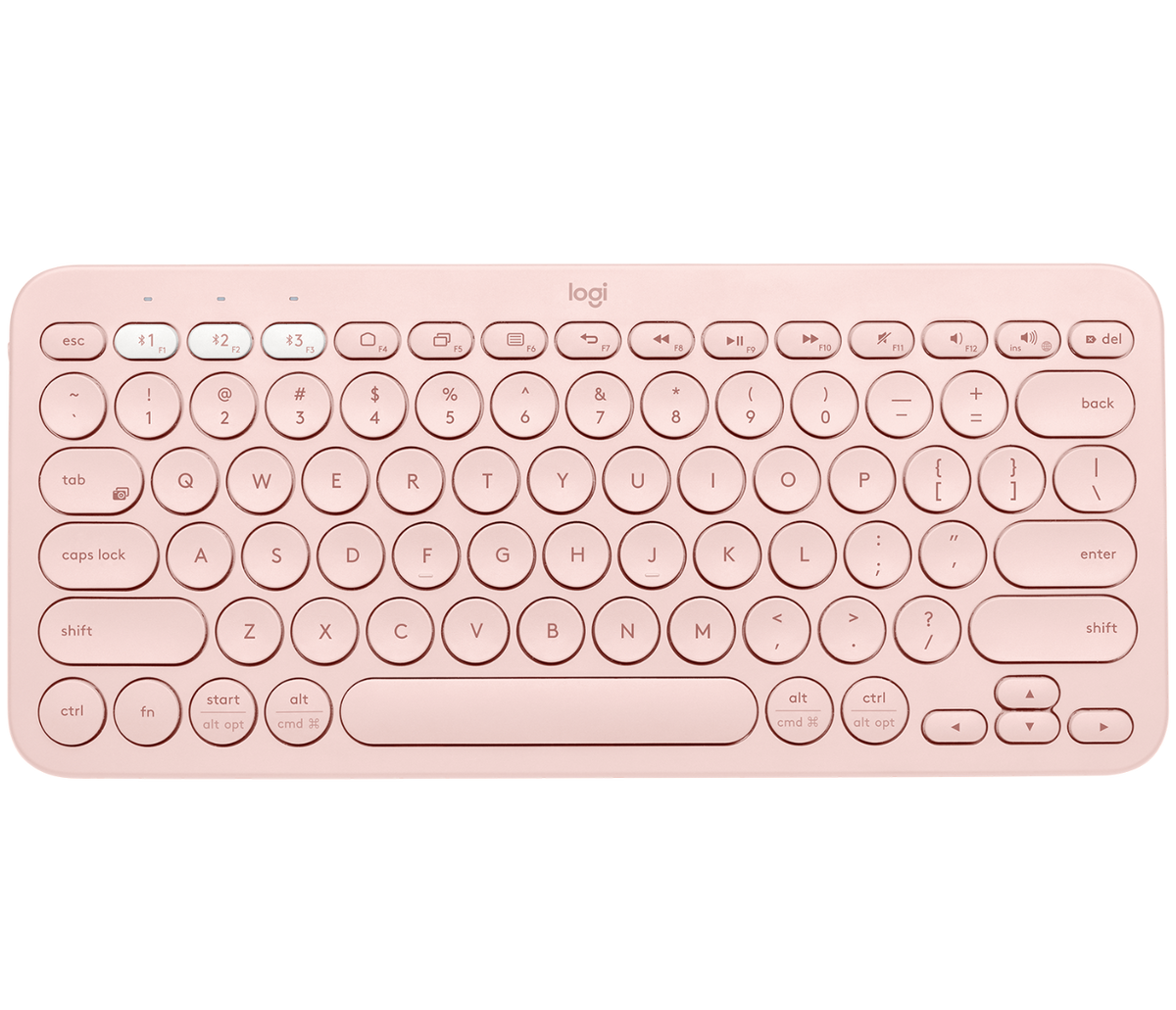 Logitech K380 Multi-Device Bluetooth Keyboard - Rose - Pink