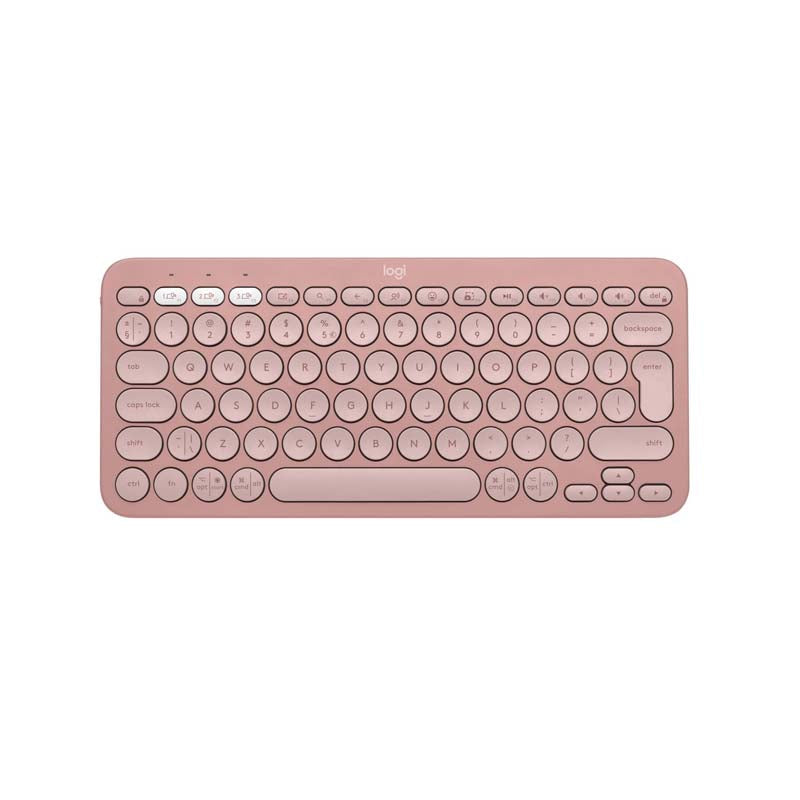 Logitech K380s Pebble Keys 2 Wireless Keyboard - Tonal Rose - Roses