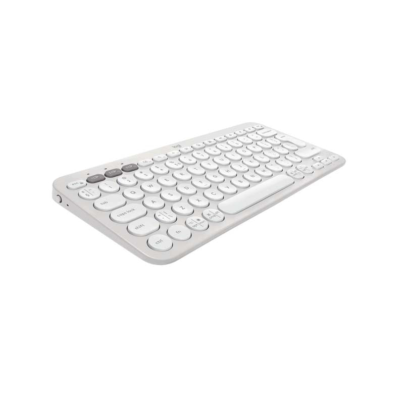 Logitech K380s Pebble Keys 2 Wireless Keyboard - Tonal White - White